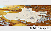 Shaded Relief Panoramic Map of Dzavhan, physical outside