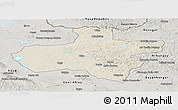 Shaded Relief Panoramic Map of Dzavhan, semi-desaturated