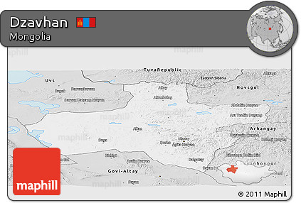 Silver Style Panoramic Map of Dzavhan