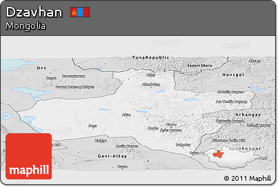 Silver Style Panoramic Map of Dzavhan