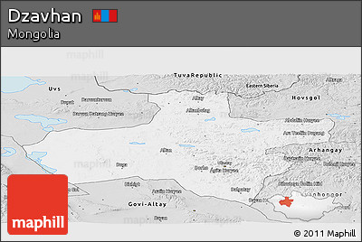 Silver Style Panoramic Map of Dzavhan