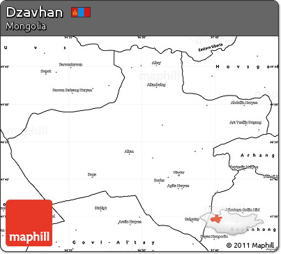 Blank Simple Map of Dzavhan