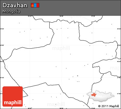 Blank Simple Map of Dzavhan, no labels