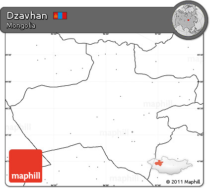 Blank Simple Map of Dzavhan, no labels