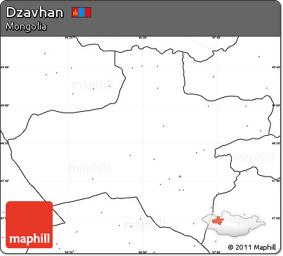 Blank Simple Map of Dzavhan, no labels