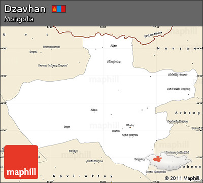 Classic Style Simple Map of Dzavhan