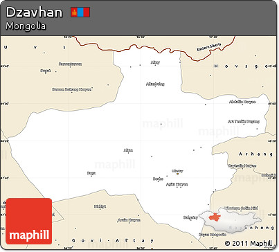 Classic Style Simple Map of Dzavhan