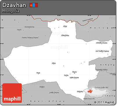 Gray Simple Map of Dzavhan