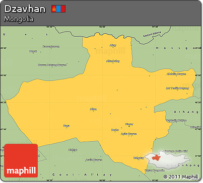 Savanna Style Simple Map of Dzavhan