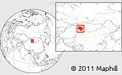 Blank Location Map of Govi-Altay, within the entire country