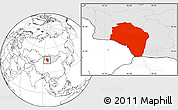 Blank Location Map of Govi-Altay, highlighted country