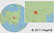 Savanna Style Location Map of Govi-Altay, within the entire country