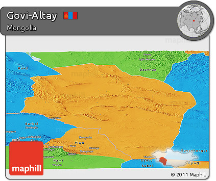 Political Panoramic Map of Govi-Altay