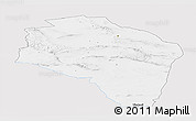 Silver Style Panoramic Map of Govi-Altay, single color outside