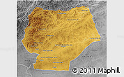 Physical 3D Map of Hentiy, desaturated