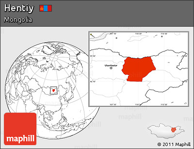 Blank Location Map of Hentiy