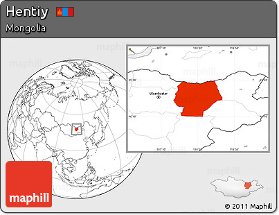 Blank Location Map of Hentiy