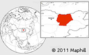 Blank Location Map of Hentiy