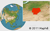 Satellite Location Map of Hentiy