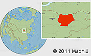 Savanna Style Location Map of Hentiy
