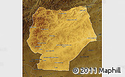 Physical Map of Hentiy, darken
