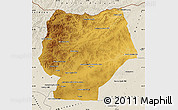 Physical Map of Hentiy, shaded relief outside