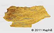 Physical Panoramic Map of Hentiy, cropped outside