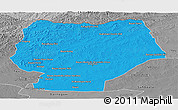 Political Panoramic Map of Hentiy, desaturated