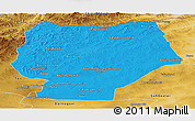 Political Panoramic Map of Hentiy, physical outside