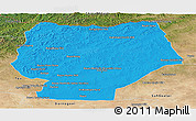 Political Panoramic Map of Hentiy, satellite outside