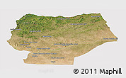 Satellite Panoramic Map of Hentiy, cropped outside