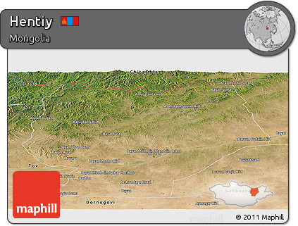 Satellite Panoramic Map of Hentiy