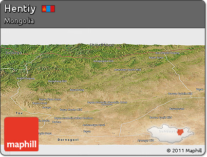 Satellite Panoramic Map of Hentiy