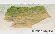 Satellite Panoramic Map of Hentiy, lighten