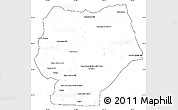 Blank Simple Map of Hentiy, cropped outside
