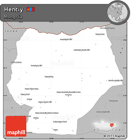 Gray Simple Map of Hentiy