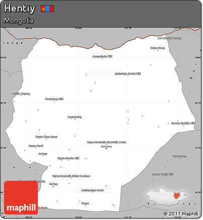 Gray Simple Map of Hentiy