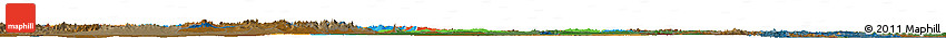 Political Horizon Map of Mongolia, darken