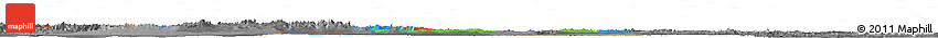 Political Horizon Map of Mongolia, darken, desaturated