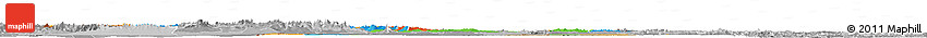 Political Horizon Map of Mongolia, desaturated