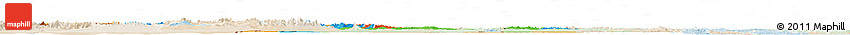 Political Horizon Map of Mongolia, lighten