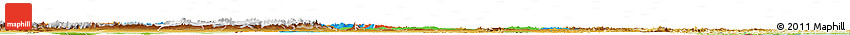 Political Horizon Map of Mongolia, physical outside