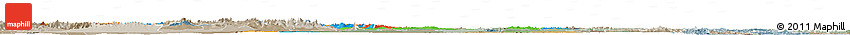 Political Horizon Map of Mongolia, semi-desaturated