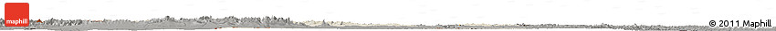 Shaded Relief Horizon Map of Mongolia, darken, semi-desaturated