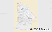 Classic Style 3D Map of Hovd, single color outside