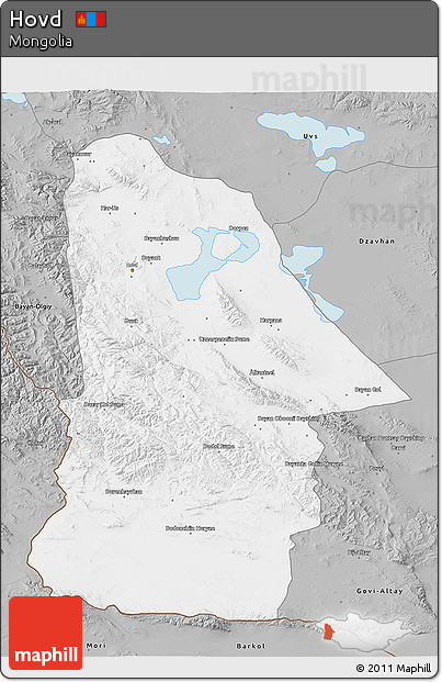 Gray 3D Map of Hovd