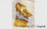 Physical 3D Map of Hovd, lighten