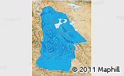 Political 3D Map of Hovd, satellite outside