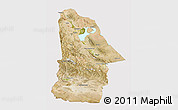 Satellite 3D Map of Hovd, cropped outside