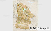 Satellite 3D Map of Hovd, lighten